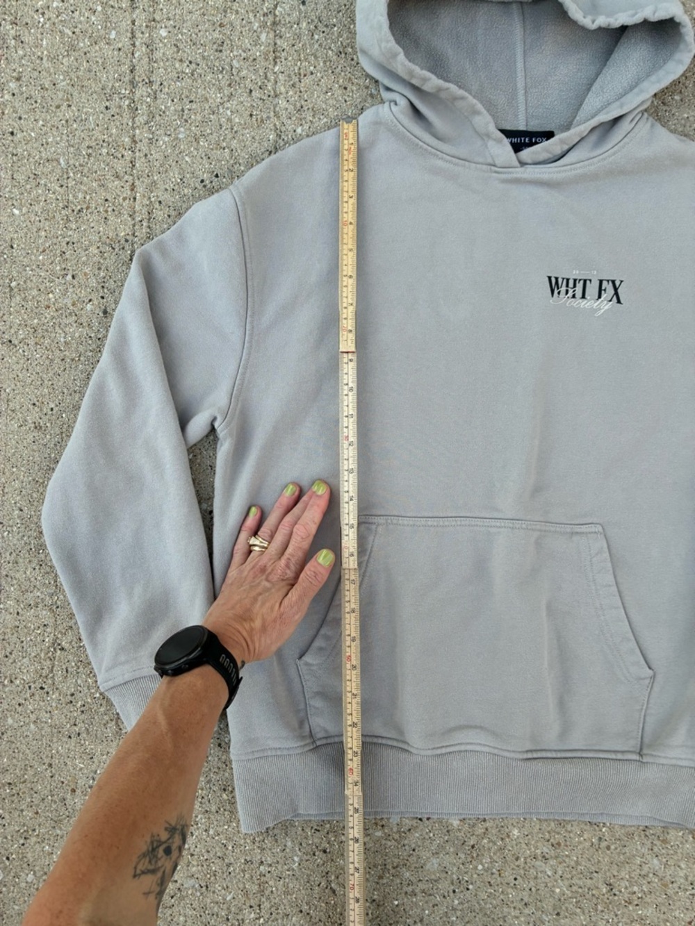 White Fox Women's Hoodie Small Medium - Picture 4 of 5